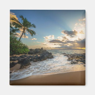 Makena Beach Cove Sunset Magnet