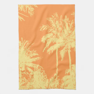 Makena Beach Hawaiian Sketchy Palms Tea Towel