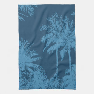 Makena Beach Hawaiian Sketchy Palms Tea Towel