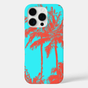 Makena Beach Hawaiian Sketchy Palms Turquoise iPhone 16 Pro Case
