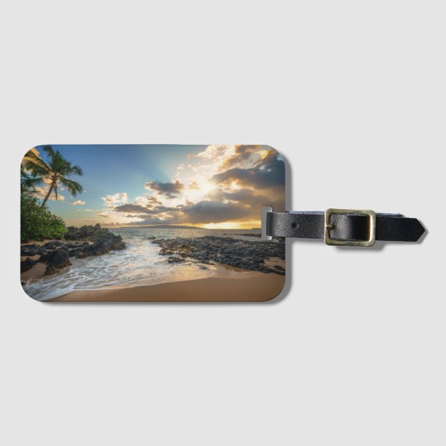 Makena Beach | Makena Cove Luggage Tag (Front Horizontal)