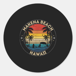 Makena Beach Souvenir - Hawaii Reminder  Classic Round Sticker
