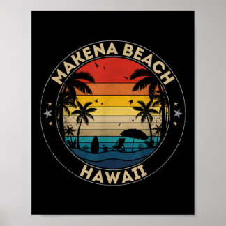 Makena Beach Souvenir - Hawaii Reminder  Poster