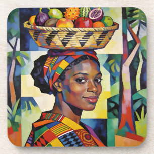“Makena” - Geometry of Beauty - Black History Coaster