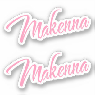 Makenna Decorative Name in Pink x2 Sticker