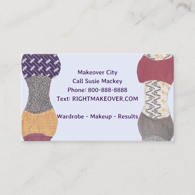 Makeover fashion style personal design consultant business card (Front)