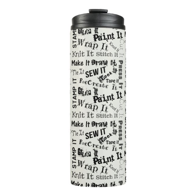 Maker Crafts Typography Print Thermal Tumbler (Front)