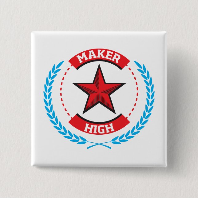 Maker High 15 Cm Square Badge (Front)