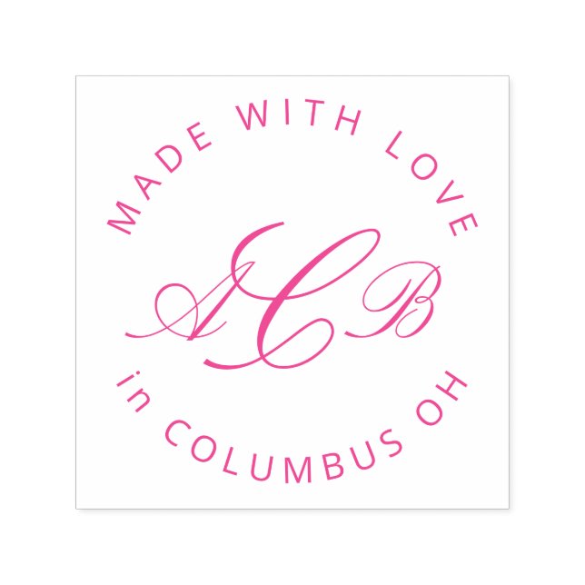 Maker Initials Small Business Self-inking Stamp (Design)