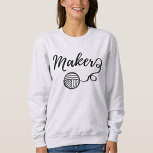 Maker • Yarn & Crafts Typography Sweatshirt