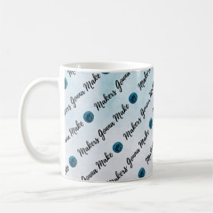 Makers Gonna Make Blue Yarn Cake Crafts Coffee Mug