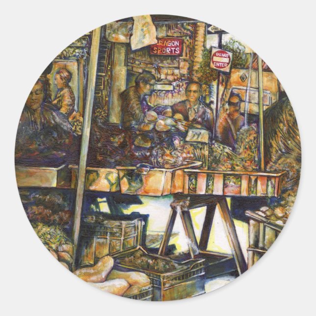 Makes Creativity Glimmer All the Brighter Classic Round Sticker (Front)