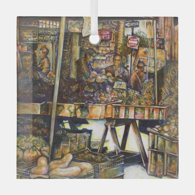 Makes Creativity Glimmer All the Brighter Glass Tree Decoration (Front)