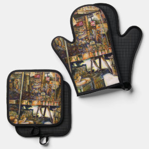 Makes Creativity Glimmer All the Brighter Oven Mitt & Pot Holder Set