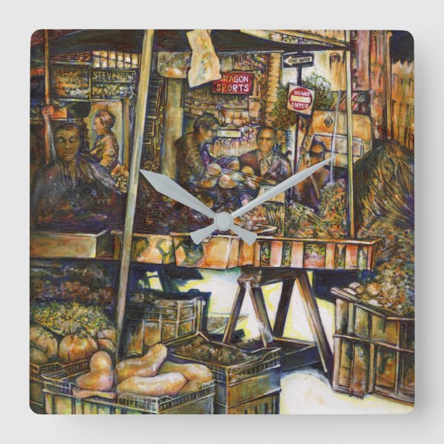 Makes Creativity Glimmer All the Brighter Square Wall Clock (Front)