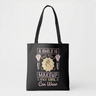 Makeup - A Smile Is The Best Make-up Tote Bag