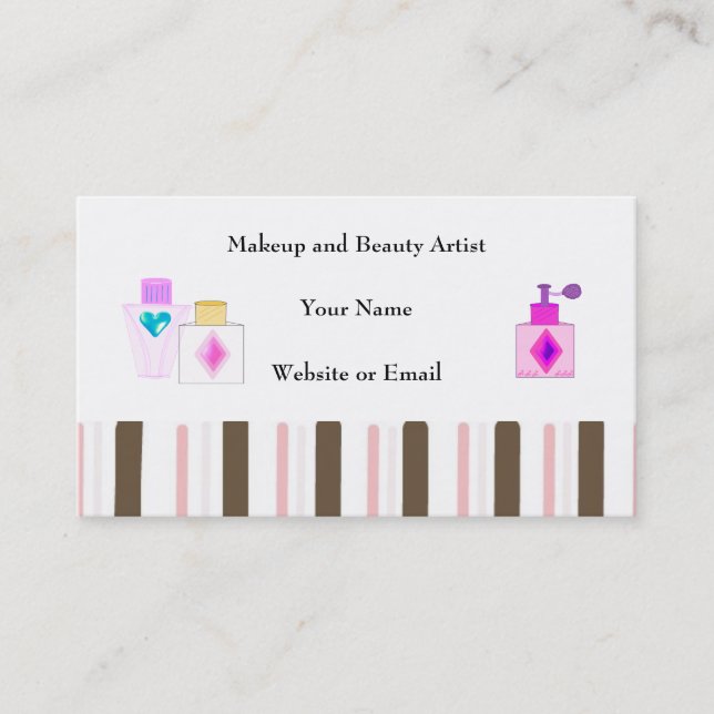 Makeup and Beauty Products Business Card (Front)