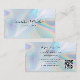Makeup and Beauty QR Code Beautician Script Business Card