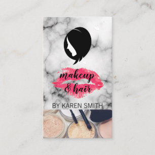 Makeup and Hair Beautician Hair Stylist Business Card