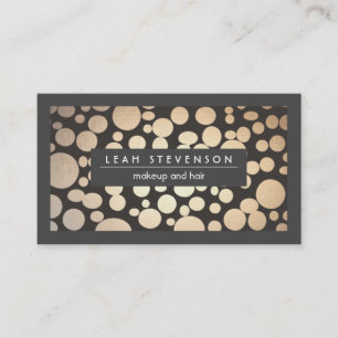 Makeup and Hair Faux Gold Foil Modern Beauty Business Card