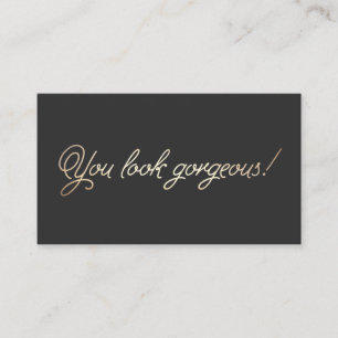 Makeup and Hairstylist Gold Typography Appointment Card