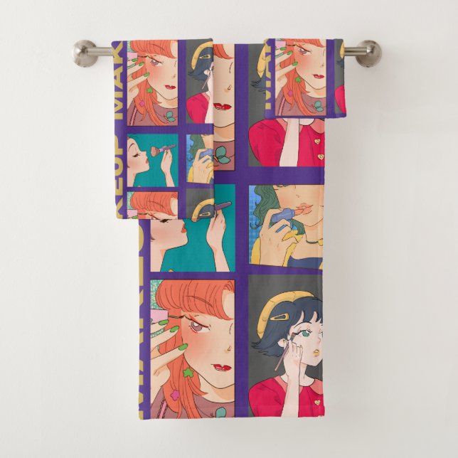 MAKEUP ANIME FRIENDS BATH TOWEL SET (Insitu)