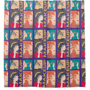 MAKEUP ANIME FRIENDS SHOWER CURTAIN