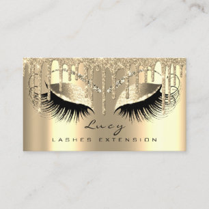 Makeup Appointment Card Lashes Glitter Drips VIP