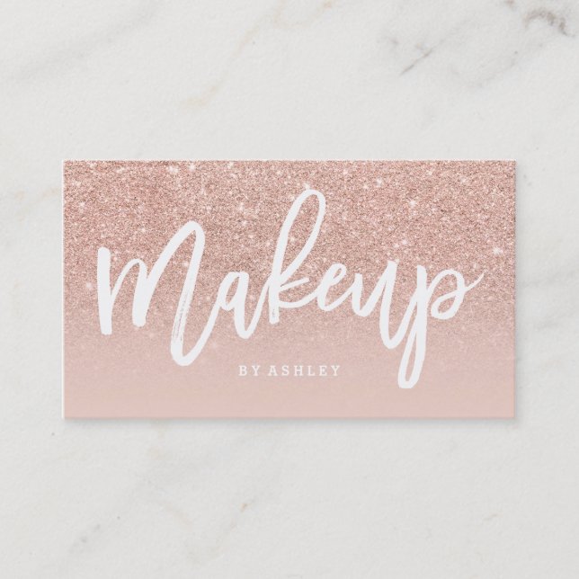 Makeup appointment typography blush rose gold (Front)