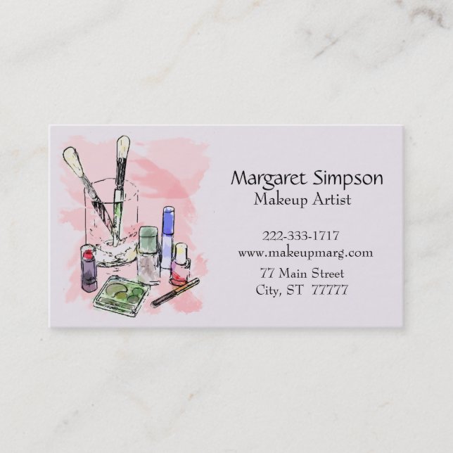 Makeup Art Business Card (Front)