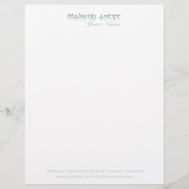 MakeUp Artist 1 - Letterhead (Front)
