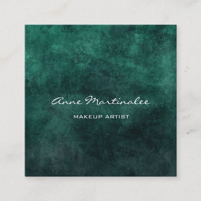 Makeup Artist Abstract Square Business Card (Front)