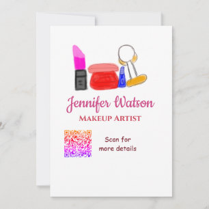 Makeup artist add name website email phone no addr invitation