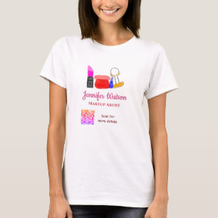 Makeup artist add name website email phone no addr T-Shirt