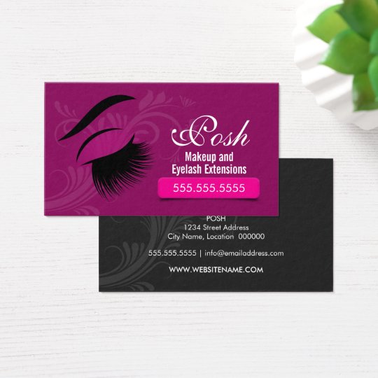 Makeup Artist and Eyelash Extensions Business Card