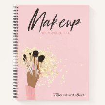 Makeup artist appointment log or business notebook