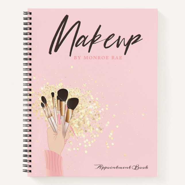 Makeup artist appointment log or business notebook (Front)