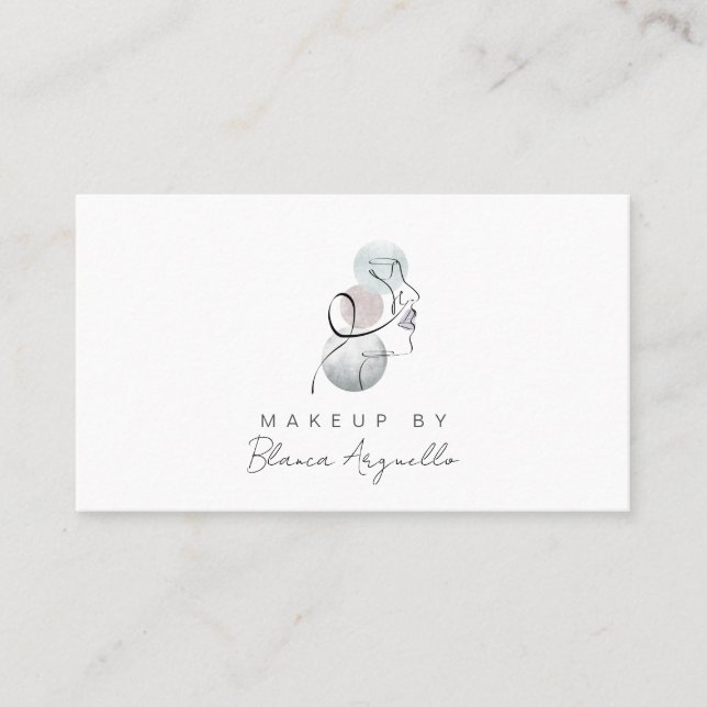 Makeup Artist Appointment Reminder & Business Card (Front)