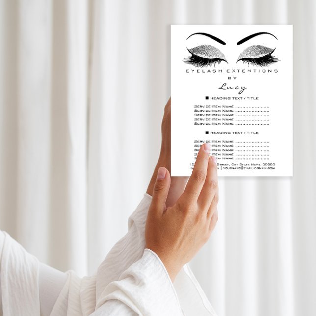 Makeup Artist Beauty Glitter Price Black White Flyer (Makeup Artist Beauty Glitter Price Black White Flyer)