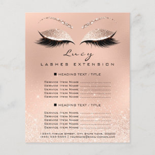 Makeup Artist Beauty Lash Glitter Price List Skinn Flyer