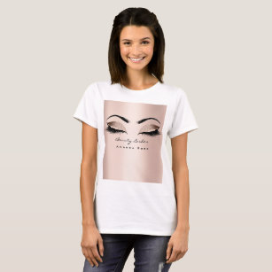 Makeup Artist Beauty Lash Studio Rose BlushGlitter T-Shirt