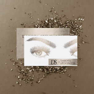 Makeup Artist Beauty Professional Elegant Gold Business Card