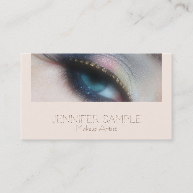 Makeup Artist Beauty Salon Elegant Luxury Silk Business Card (Front)