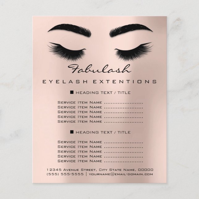 Makeup Artist Beauty Salon Flyer SPA Blush (Front)