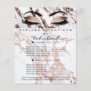 Makeup Artist Beauty Salon Glitter Flyer Marble