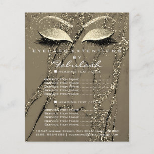 Makeup Artist Beauty Salon Glitter Flyer Marble1