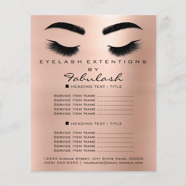 Makeup Artist Beauty Salon Gold Glitter Flyer SPA (Front)