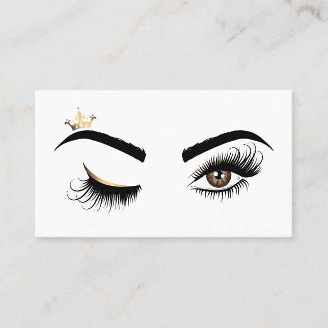 Makeup artist Beauty Salon Lash Extension wink eye Business Card (Front)