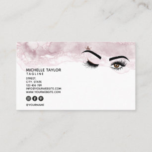 Makeup artist Beauty Salon Lash Extension wink eye Business Card