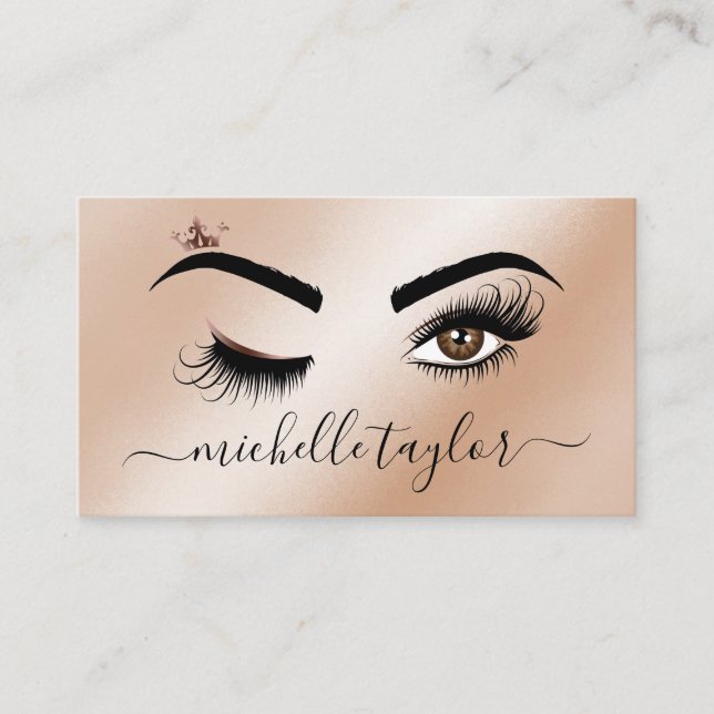 Makeup artist Beauty Salon Lash Extension wink eye Business Card (Front)